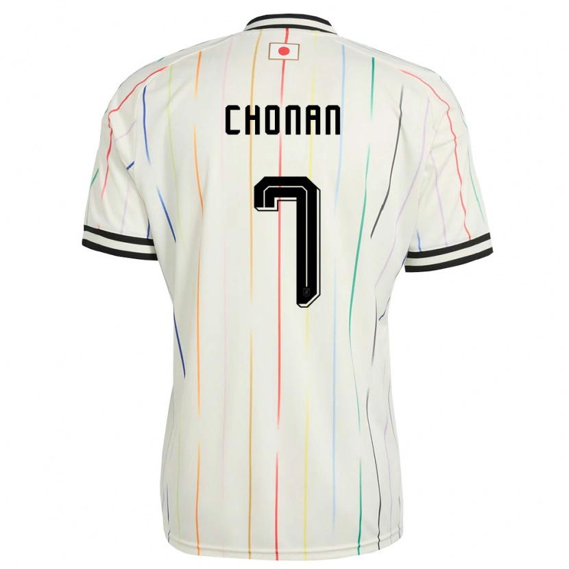 Danxenキッズ日本Kaiji Chonan#7白 黒アウェイシャツ26-28ジャージーユニフォーム