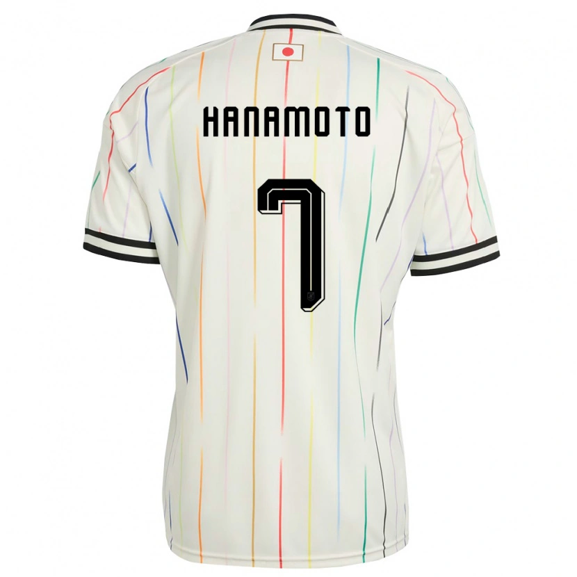 Danxenキッズ日本Yohan Hanamoto#7白 黒アウェイシャツ26-28ジャージーユニフォーム