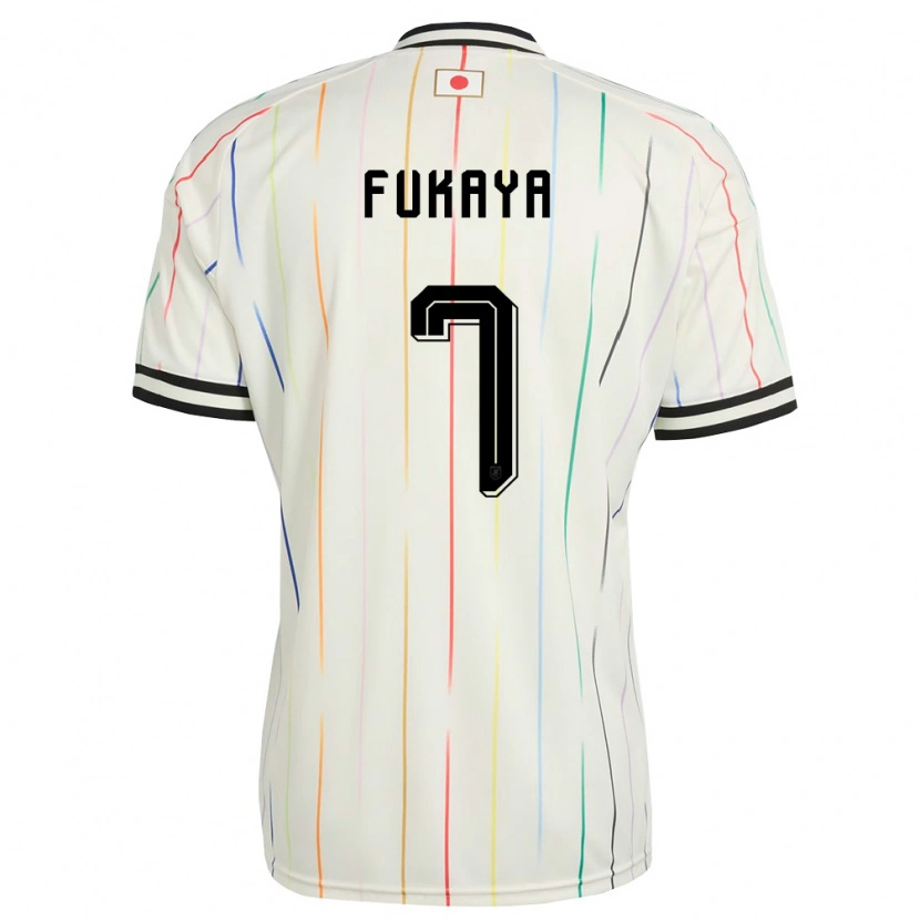 Danxenキッズ日本Sakuto Fukaya#7白 黒アウェイシャツ26-28ジャージーユニフォーム