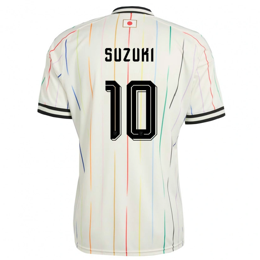 Danxenキッズ日本鈴木唯人#10白 黒アウェイシャツ26-28ジャージーユニフォーム