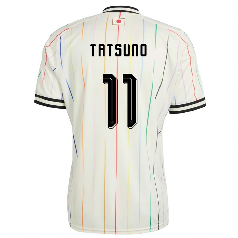 Danxenキッズ日本Kyoya Tatsuno#11白 黒アウェイシャツ26-28ジャージーユニフォーム