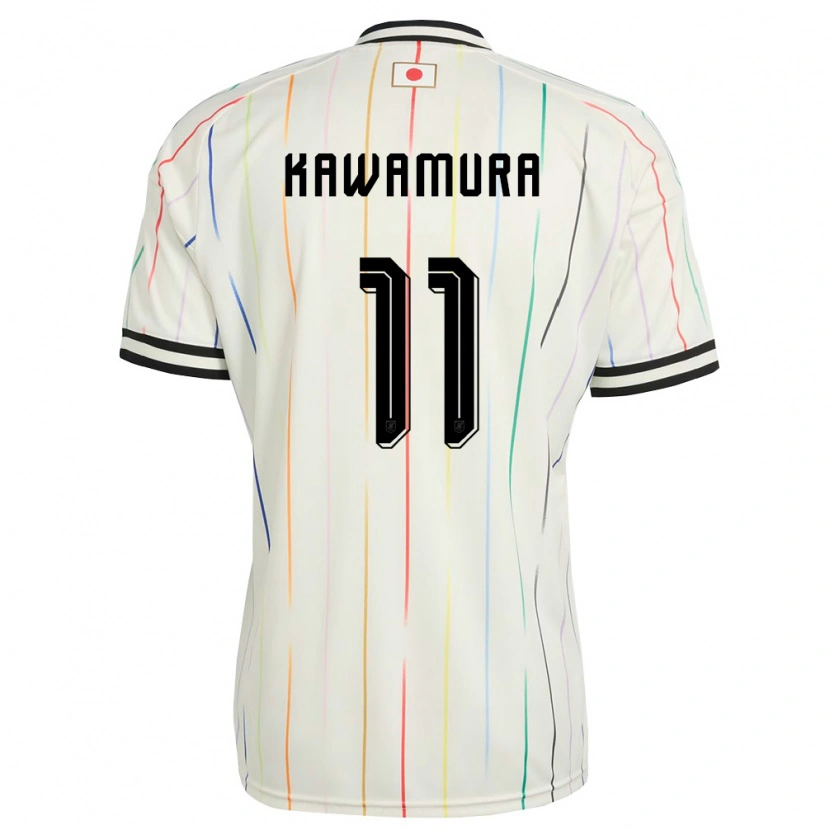 Danxenキッズ日本川村楽人#11白 黒アウェイシャツ26-28ジャージーユニフォーム