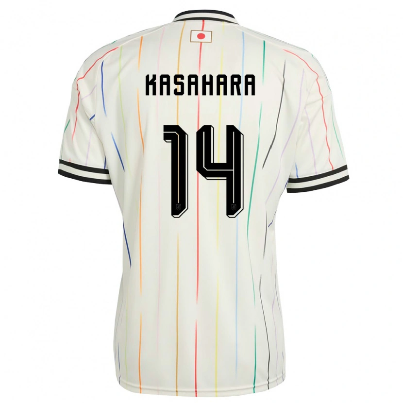 Danxenキッズ日本Kyota Kasahara#14白 黒アウェイシャツ26-28ジャージーユニフォーム