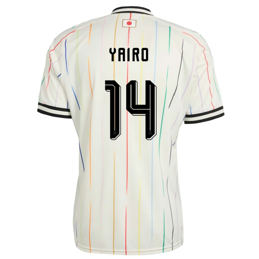Danxenキッズ日本Hayato Yairo#14白 黒アウェイシャツ26-28ジャージーユニフォーム