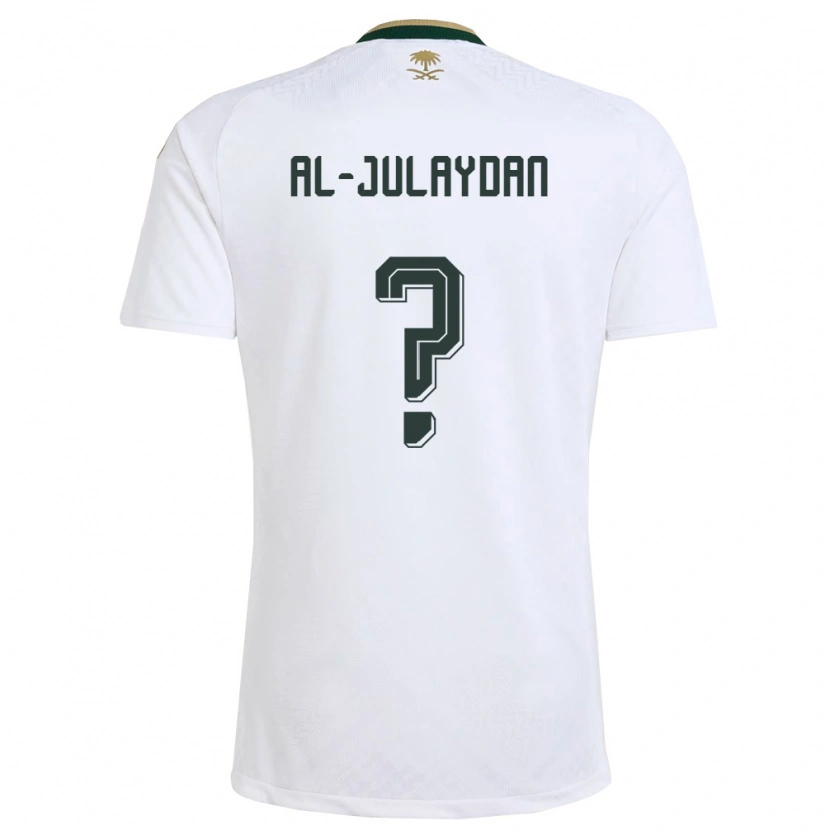 DanxenキッズサウジアラビアAhmed Al-Julaydan#0白 緑 金アウェイシャツ26-28ジャージーユニフォーム