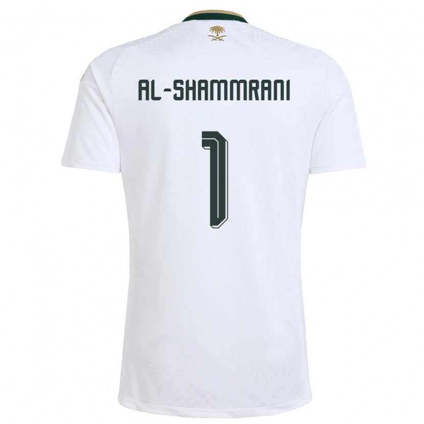 DanxenキッズサウジアラビアFaisal Al-Shammrani#1白 緑 金アウェイシャツ26-28ジャージーユニフォーム