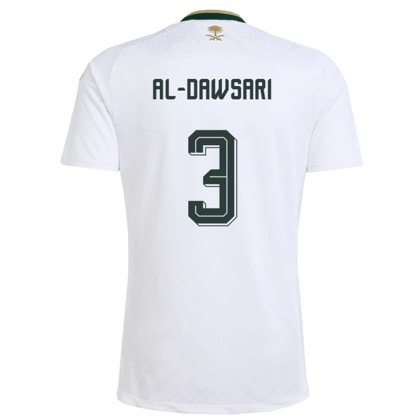 Danxenキッズサウジアラビアサーレム・アッ＝ドーサリー#3白 緑 金アウェイシャツ26-28ジャージーユニフォーム