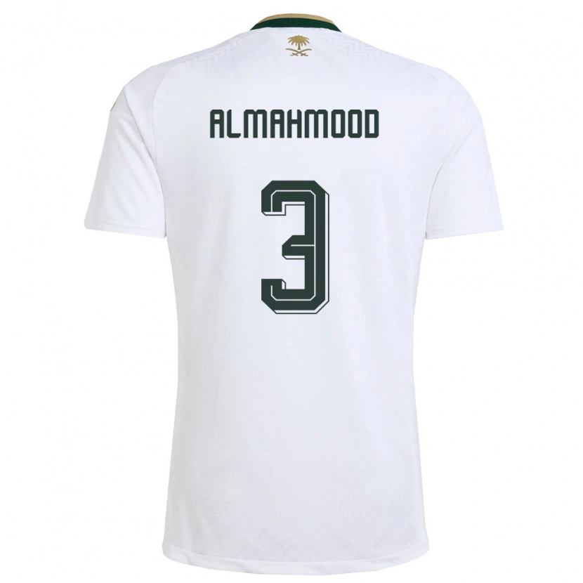 Danxenキッズサウジアラビアモハメド・アルマームード#3白 緑 金アウェイシャツ26-28ジャージーユニフォーム