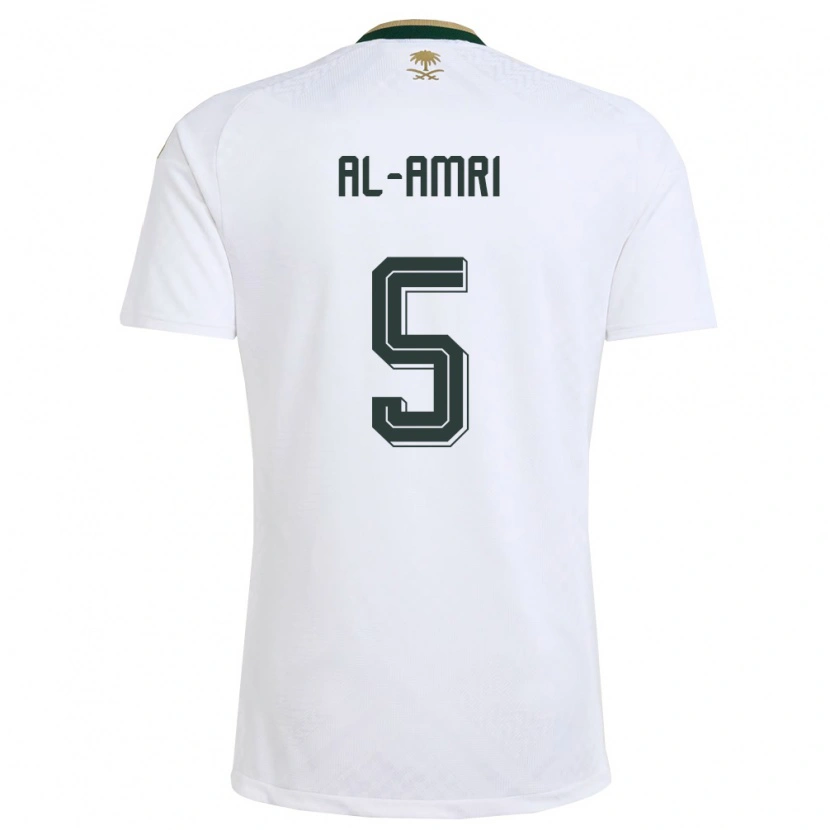DanxenキッズサウジアラビアHusam Al-Amri#5白 緑 金アウェイシャツ26-28ジャージーユニフォーム