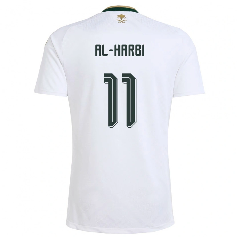 DanxenキッズサウジアラビアAbdulrahman Al-Harbi#11白 緑 金アウェイシャツ26-28ジャージーユニフォーム