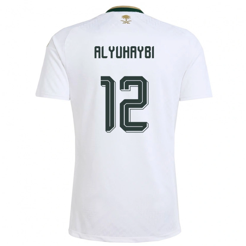 Danxenキッズサウジアラビアアンマル・アリューハイビ#12白 緑 金アウェイシャツ26-28ジャージーユニフォーム