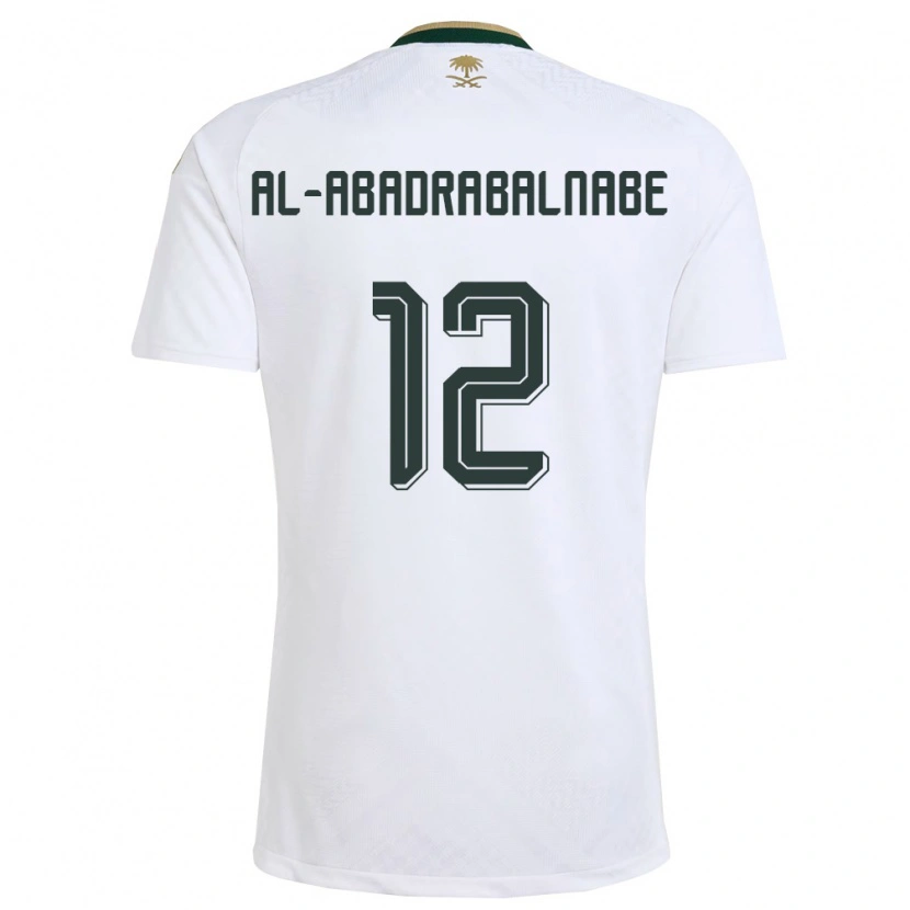 DanxenキッズサウジアラビアAhmed Musallam Al-Abadrabalnabe#12白 緑 金アウェイシャツ26-28ジャージーユニフォーム
