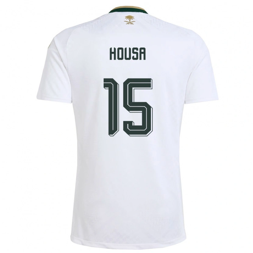 DanxenキッズサウジアラビアEyad Housa#15白 緑 金アウェイシャツ26-28ジャージーユニフォーム