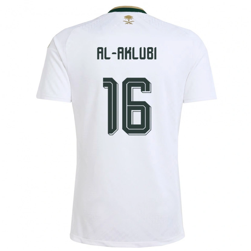 DanxenキッズサウジアラビアWafi Al-Aklubi#16白 緑 金アウェイシャツ26-28ジャージーユニフォーム
