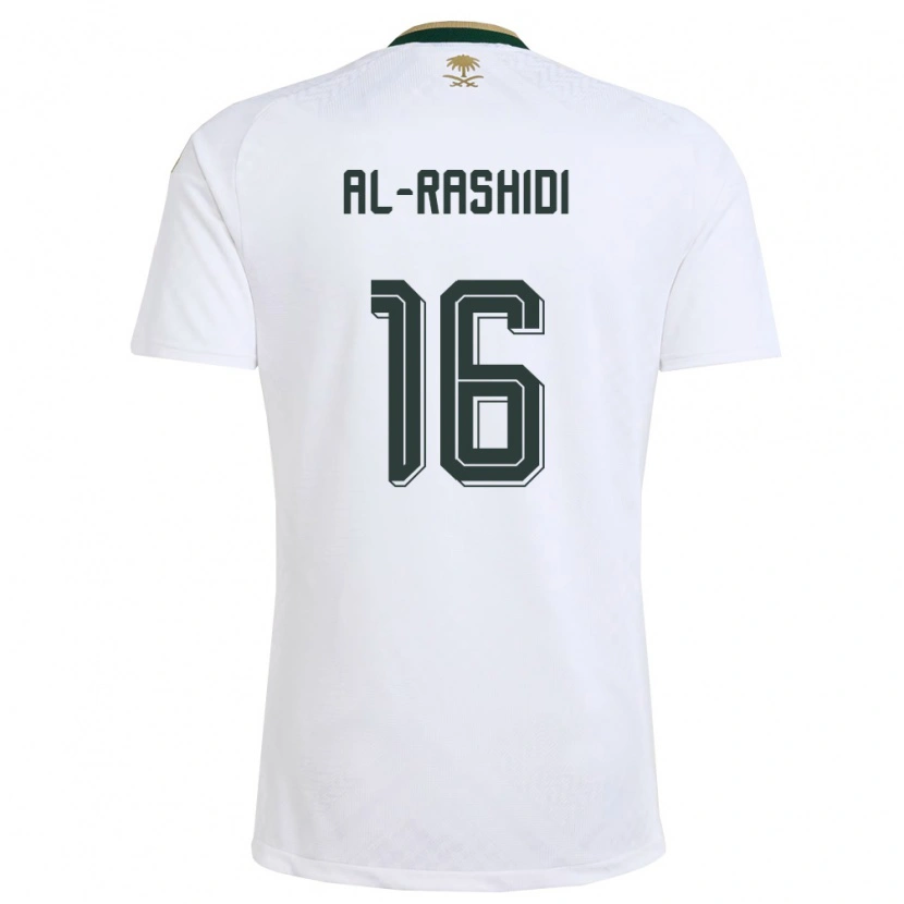Danxenキッズサウジアラビアモハメド・アル・ラシディ#16白 緑 金アウェイシャツ26-28ジャージーユニフォーム