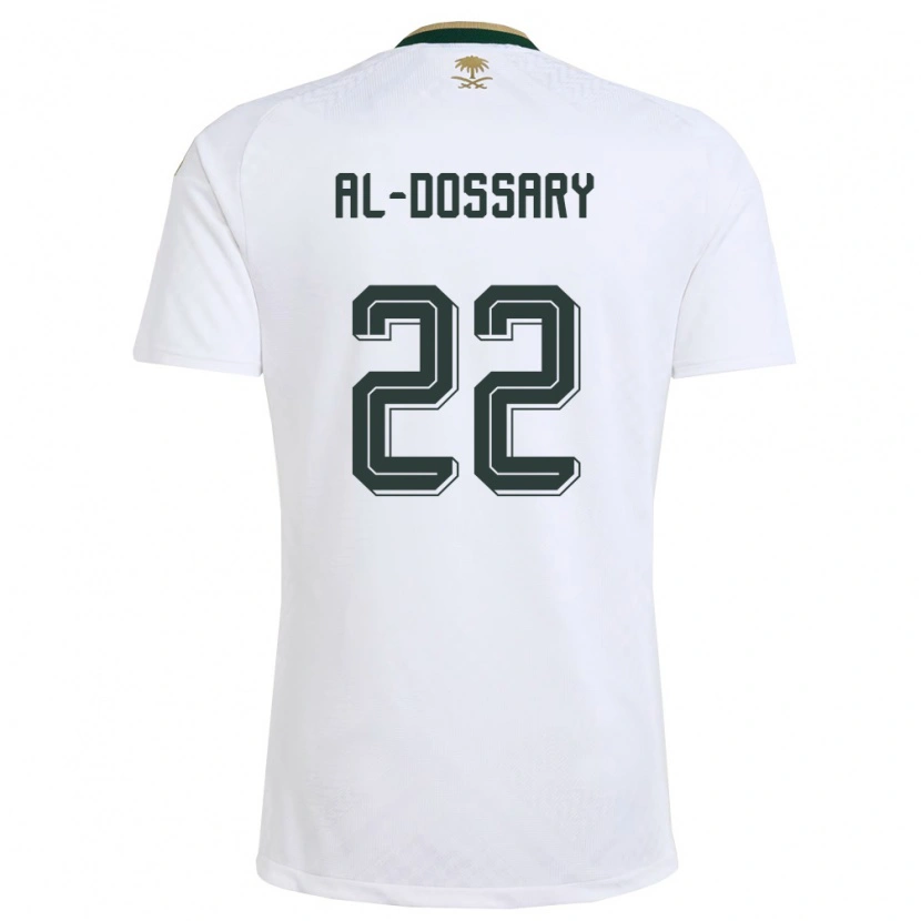 DanxenキッズサウジアラビアKhalid Al-Dossary#22白 緑 金アウェイシャツ26-28ジャージーユニフォーム