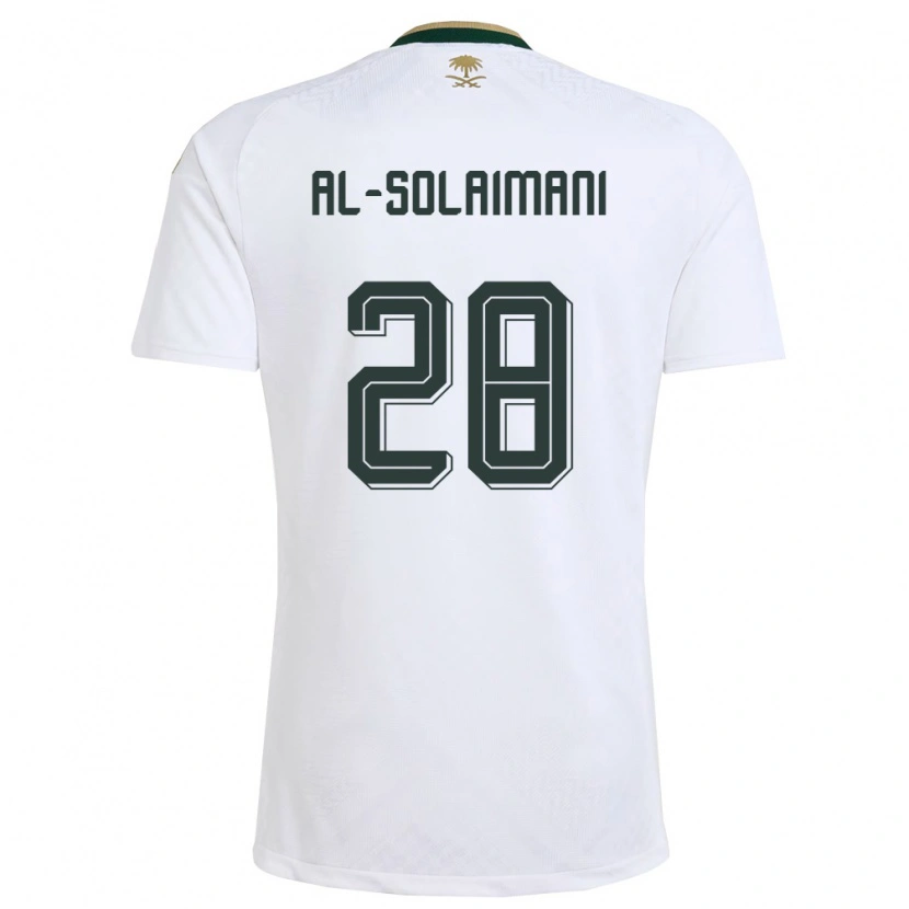 DanxenキッズサウジアラビアSolaiman Al-Solaimani#28白 緑 金アウェイシャツ26-28ジャージーユニフォーム