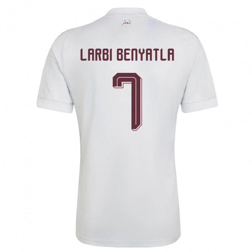 DanxenキッズカタールDhiaeddine Larbi Benyatla#7白 バーガンディアウェイシャツ26-28ジャージーユニフォーム
