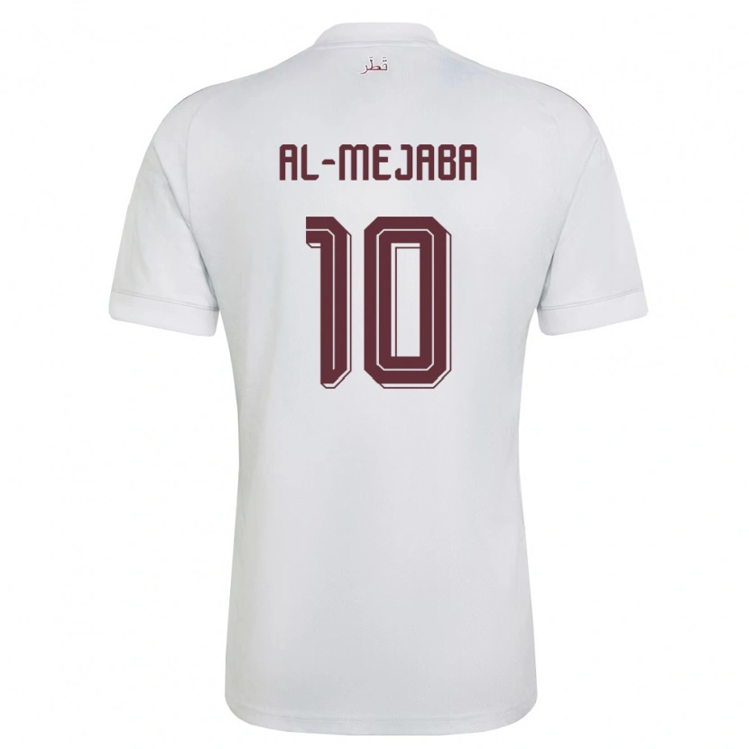 DanxenキッズカタールMahdi Al-Mejaba#10白 バーガンディアウェイシャツ26-28ジャージーユニフォーム