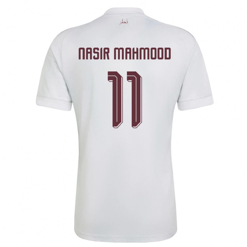 DanxenキッズカタールAhmad Nasir Mahmood#11白 バーガンディアウェイシャツ26-28ジャージーユニフォーム