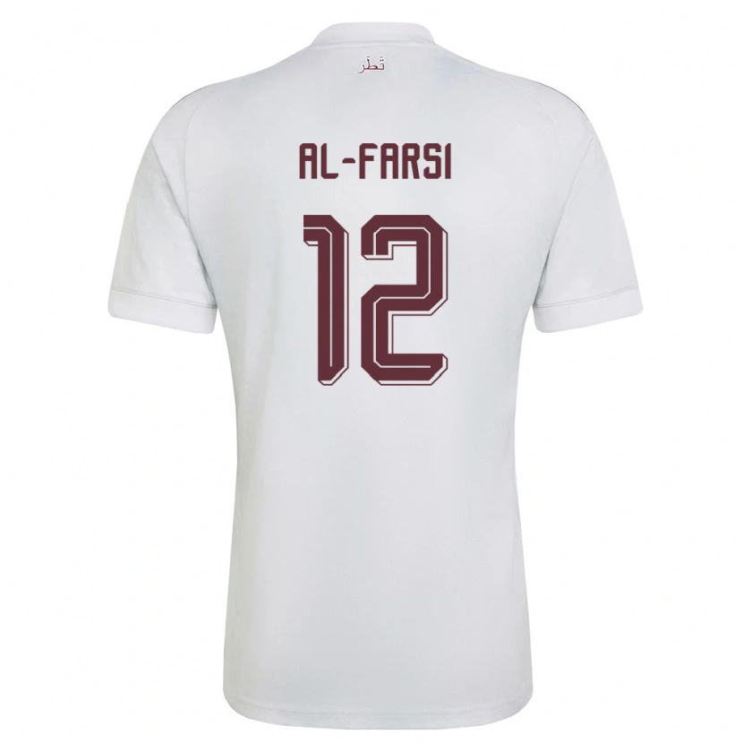 DanxenキッズカタールFaiz Al-Farsi#12白 バーガンディアウェイシャツ26-28ジャージーユニフォーム