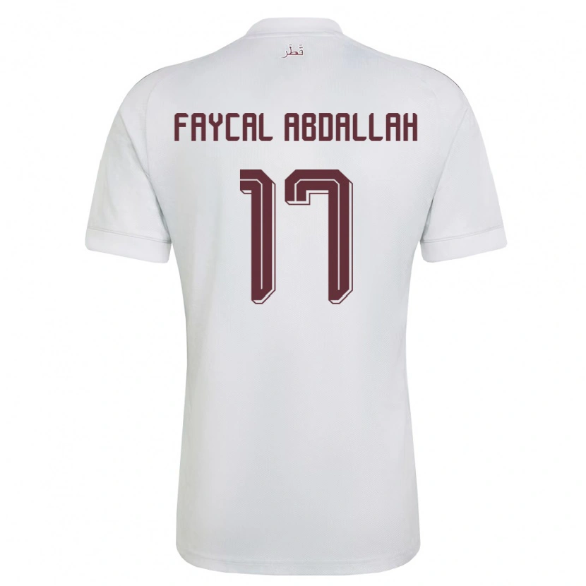 DanxenキッズカタールJude Faycal Abdallah#17白 バーガンディアウェイシャツ26-28ジャージーユニフォーム