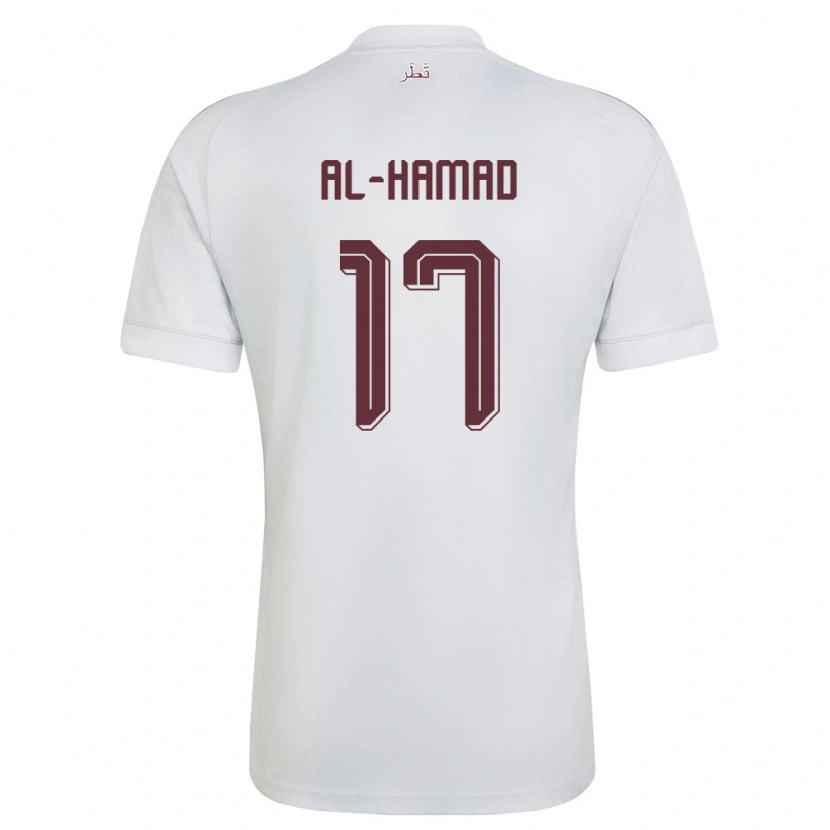DanxenキッズカタールJassem Al-Hamad#17白 バーガンディアウェイシャツ26-28ジャージーユニフォーム