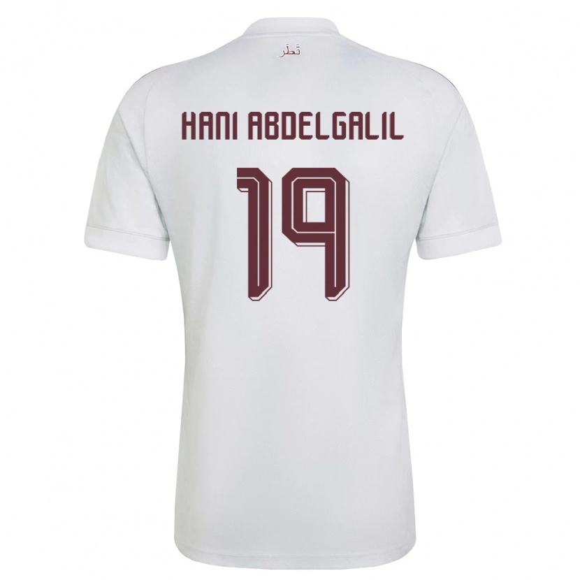 DanxenキッズカタールYoussef Hani Abdelgalil#19白 バーガンディアウェイシャツ26-28ジャージーユニフォーム