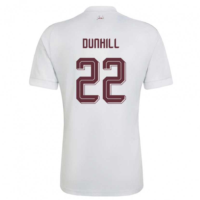 DanxenキッズカタールCristian Dunhill#22白 バーガンディアウェイシャツ26-28ジャージーユニフォーム