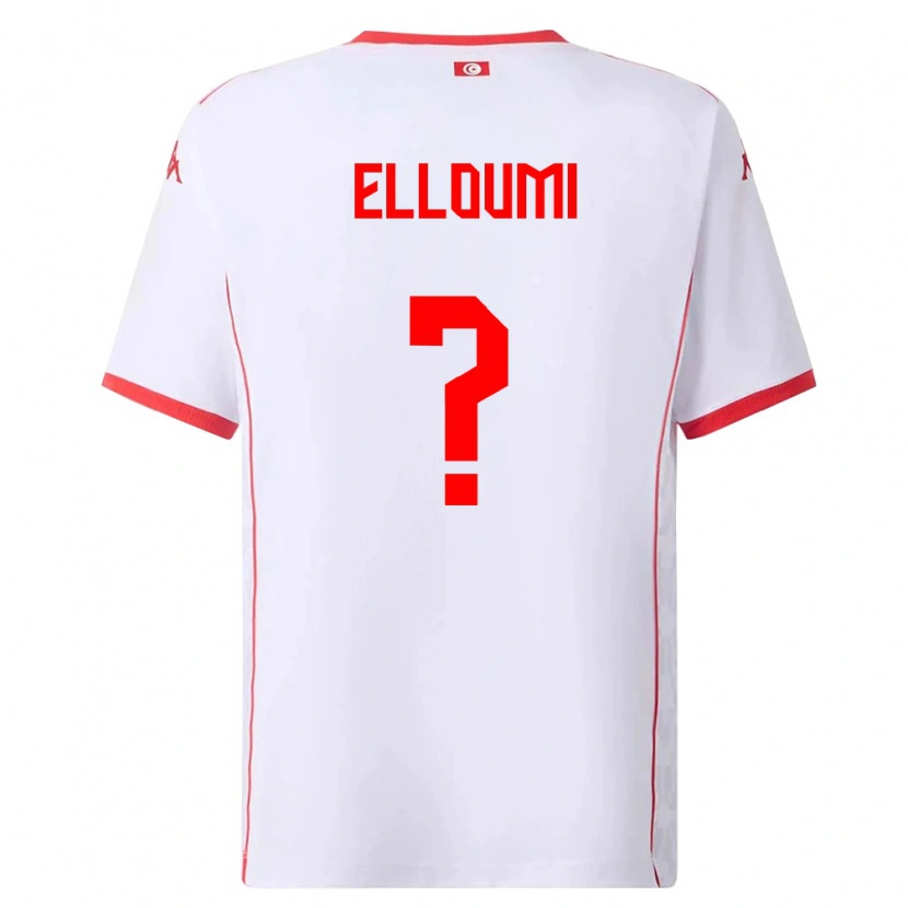 DanxenキッズチュニジアRayan Elloumi#0白 赤アウェイシャツ26-28ジャージーユニフォーム