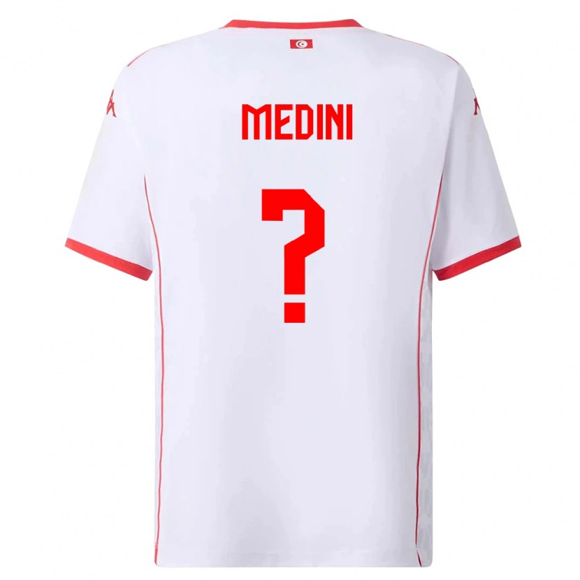 DanxenキッズチュニジアIssa Medini#0白 赤アウェイシャツ26-28ジャージーユニフォーム