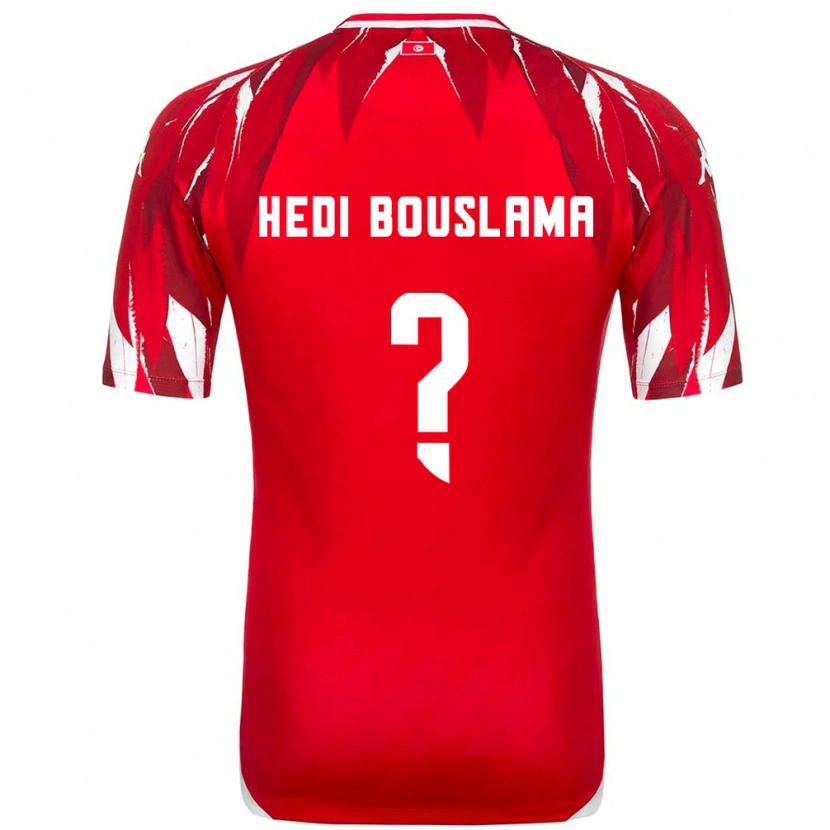 DanxenキッズチュニジアMohamed Hedi Bouslama#0赤 白アウェイシャツ26-28ジャージーユニフォーム