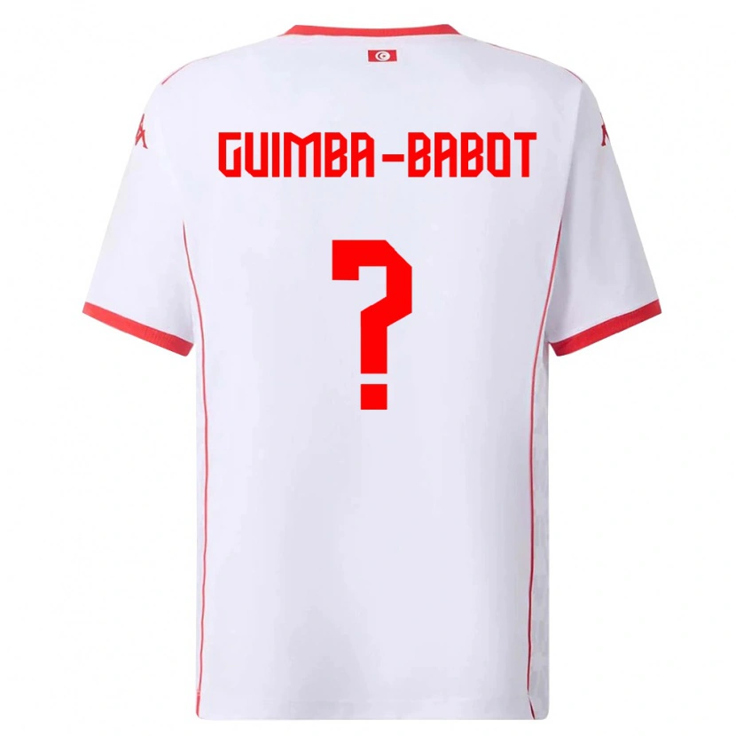 DanxenキッズチュニジアKhays Guimba-Babot#0白 赤アウェイシャツ26-28ジャージーユニフォーム