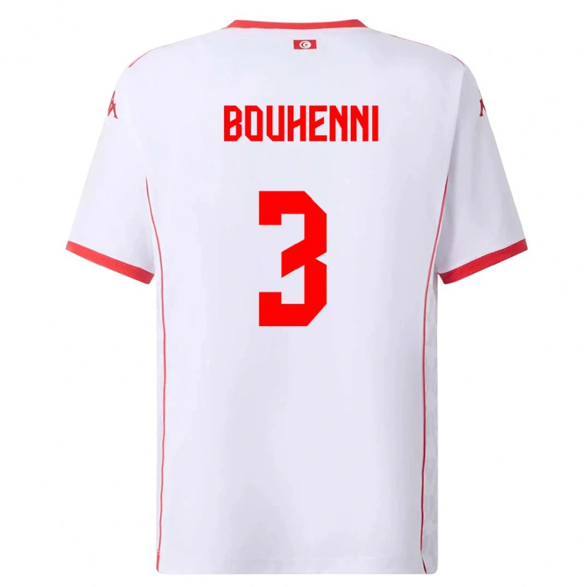 DanxenキッズチュニジアRayen Bouhenni#3白 赤アウェイシャツ26-28ジャージーユニフォーム