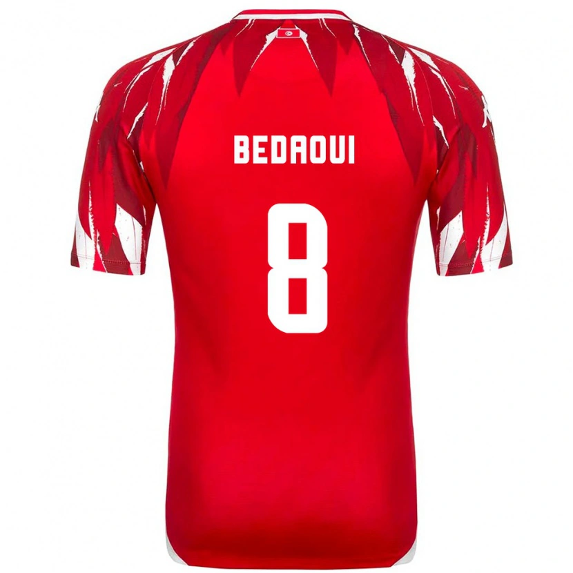 DanxenキッズチュニジアAdem Bedaoui#8赤 白アウェイシャツ26-28ジャージーユニフォーム