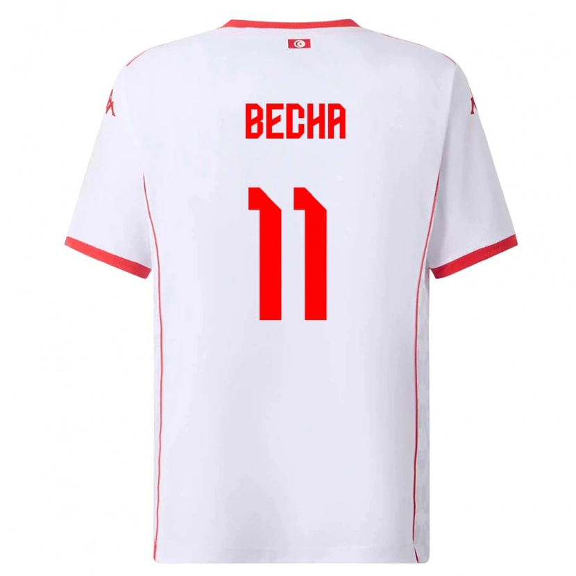 DanxenキッズチュニジアYoussef Becha#11白 赤アウェイシャツ26-28ジャージーユニフォーム