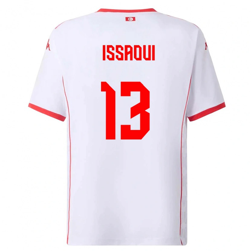 DanxenキッズチュニジアWajdi Issaoui#13白 赤アウェイシャツ26-28ジャージーユニフォーム