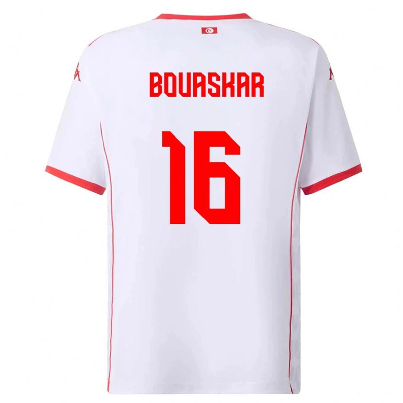 DanxenキッズチュニジアSlim Bouaskar#16白 赤アウェイシャツ26-28ジャージーユニフォーム