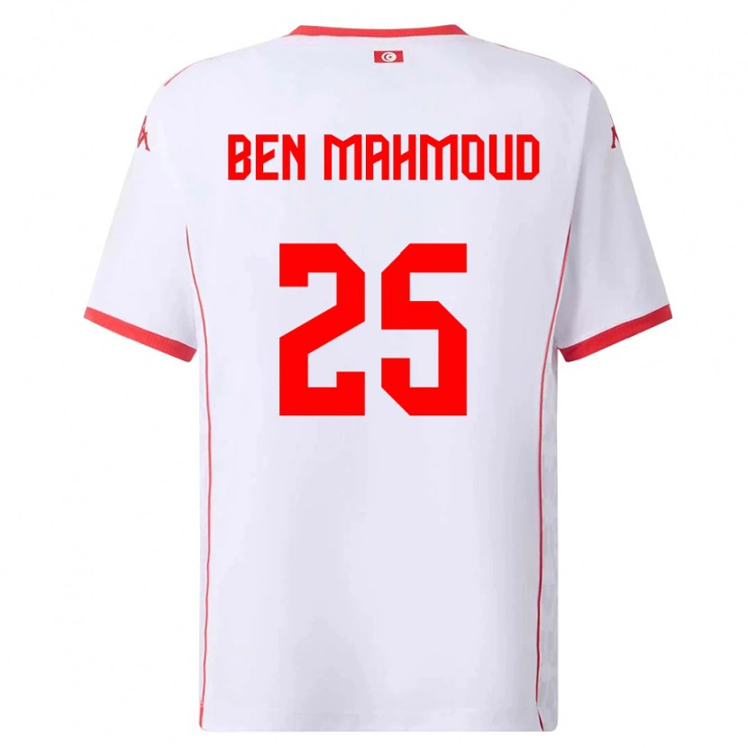DanxenキッズチュニジアYoussef Ben Mahmoud#25白 赤アウェイシャツ26-28ジャージーユニフォーム