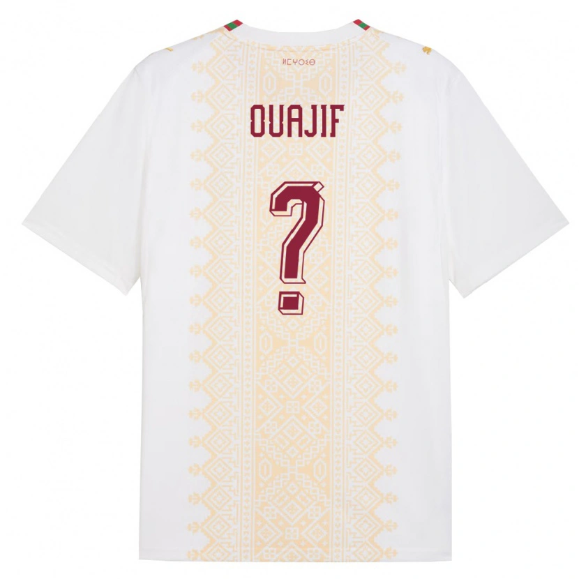 DanxenキッズモロッコNaël Ouajif#0白 金 赤アウェイシャツ26-28ジャージーユニフォーム