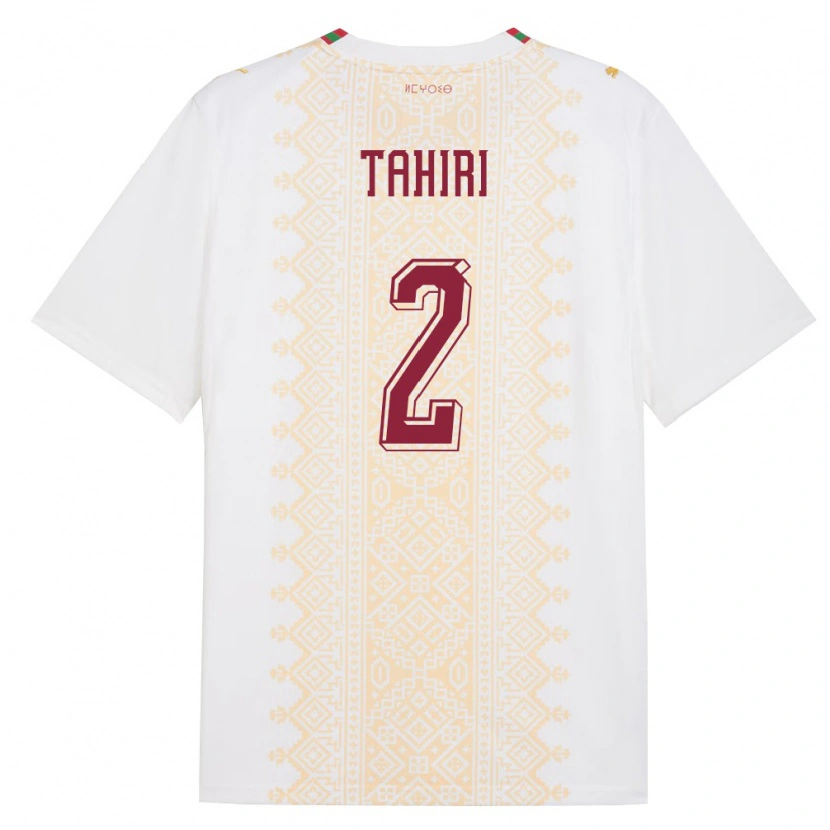 DanxenキッズモロッコAymen Tahiri#2白 金 赤アウェイシャツ26-28ジャージーユニフォーム