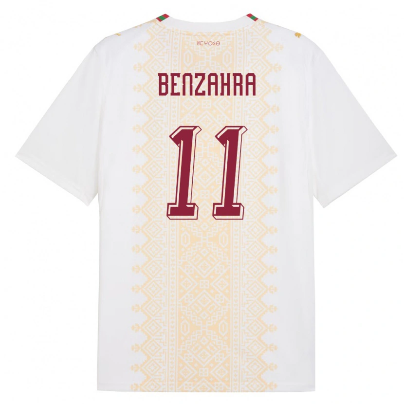Danxenキッズモロッコサフォーネ・ベン・セーラム#11白 金 赤アウェイシャツ26-28ジャージーユニフォーム