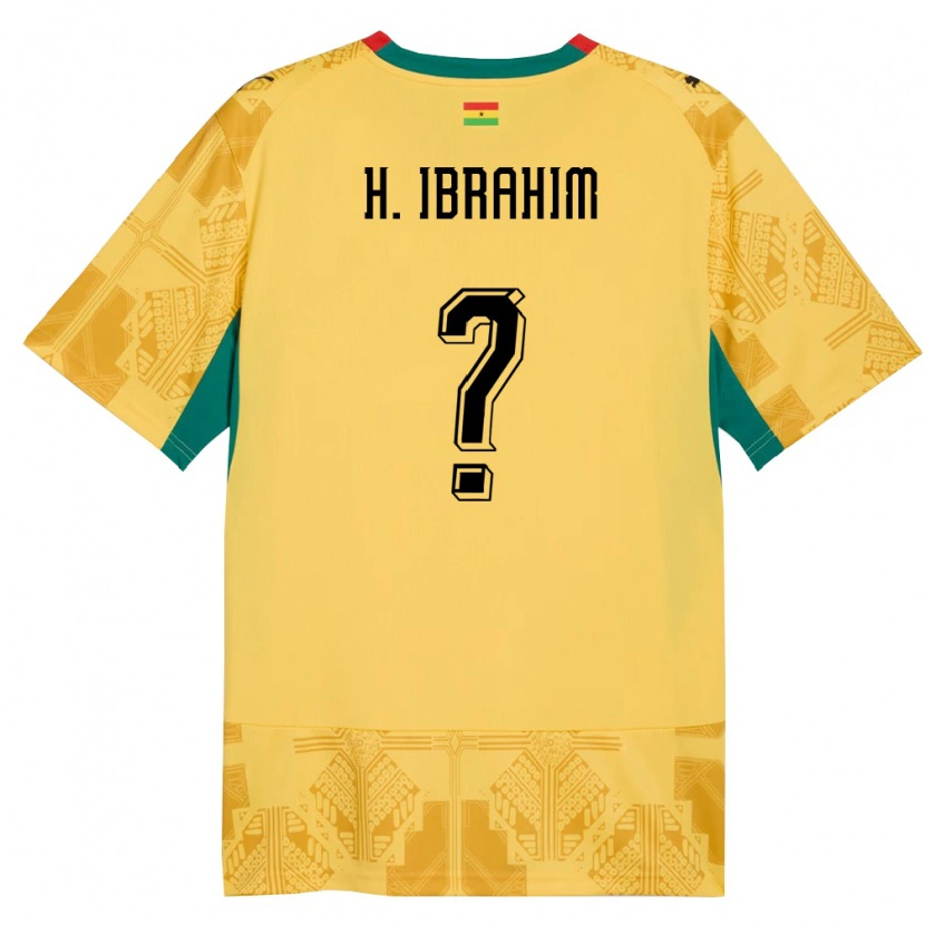 DanxenキッズガーナHafiz Ibrahim#0黄 赤 黒アウェイシャツ26-28ジャージーユニフォーム