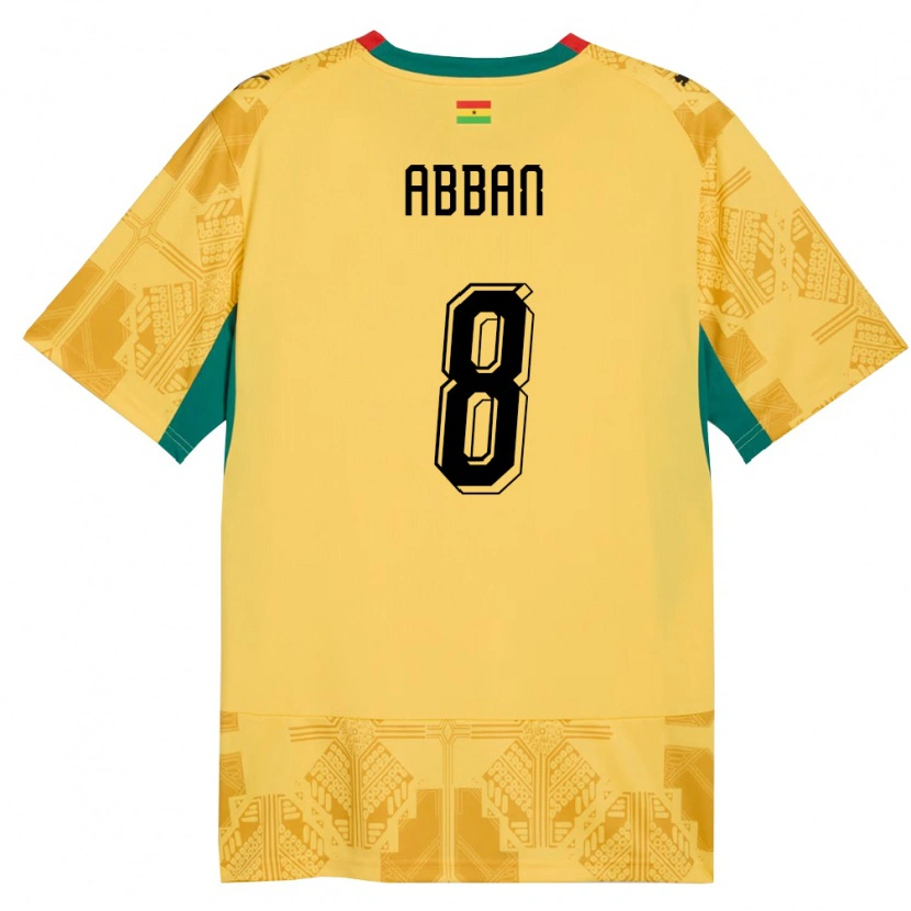 DanxenキッズガーナEbenezer Abban#8黄 赤 黒アウェイシャツ26-28ジャージーユニフォーム