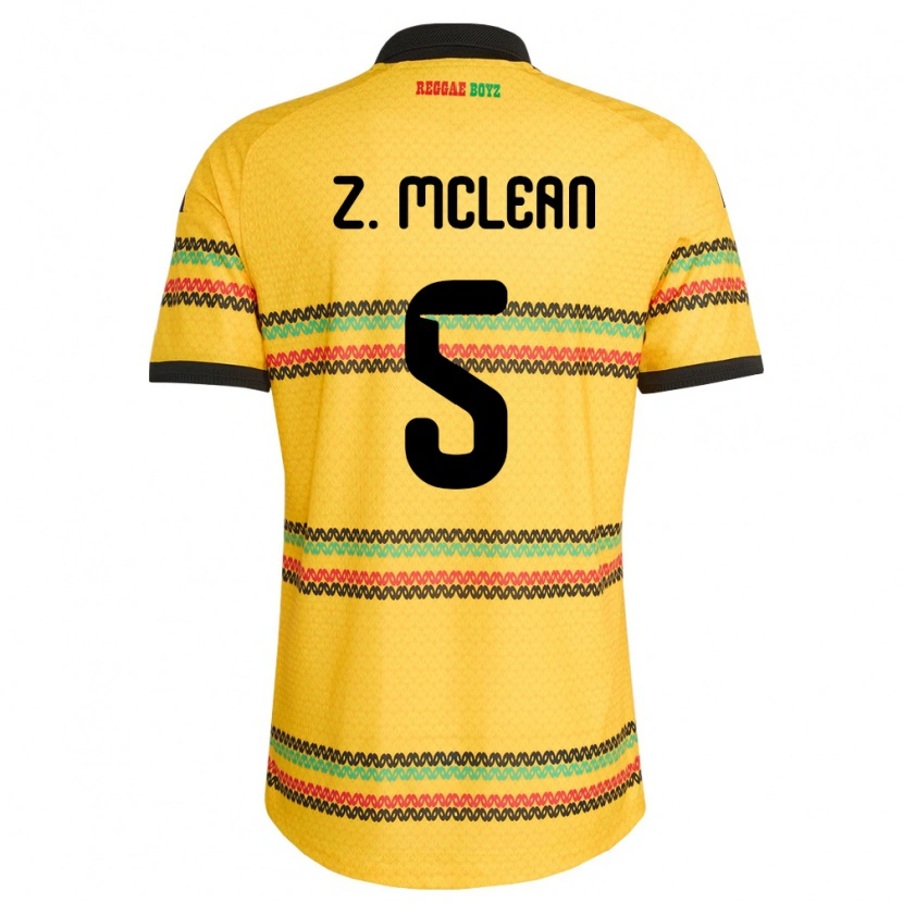 DanxenメンズジャマイカZienodean Mclean#5黄 黒 緑ホームシャツ26-28ジャージーユニフォーム