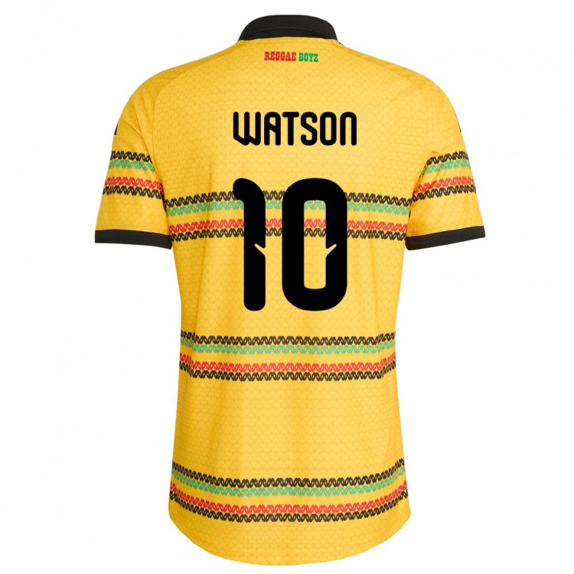 DanxenメンズジャマイカOrane Watson#10黄 黒 緑ホームシャツ26-28ジャージーユニフォーム