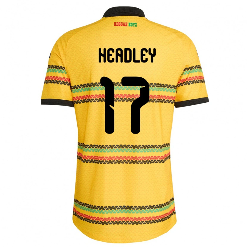 DanxenメンズジャマイカSantana Headley#17黄 黒 緑ホームシャツ26-28ジャージーユニフォーム