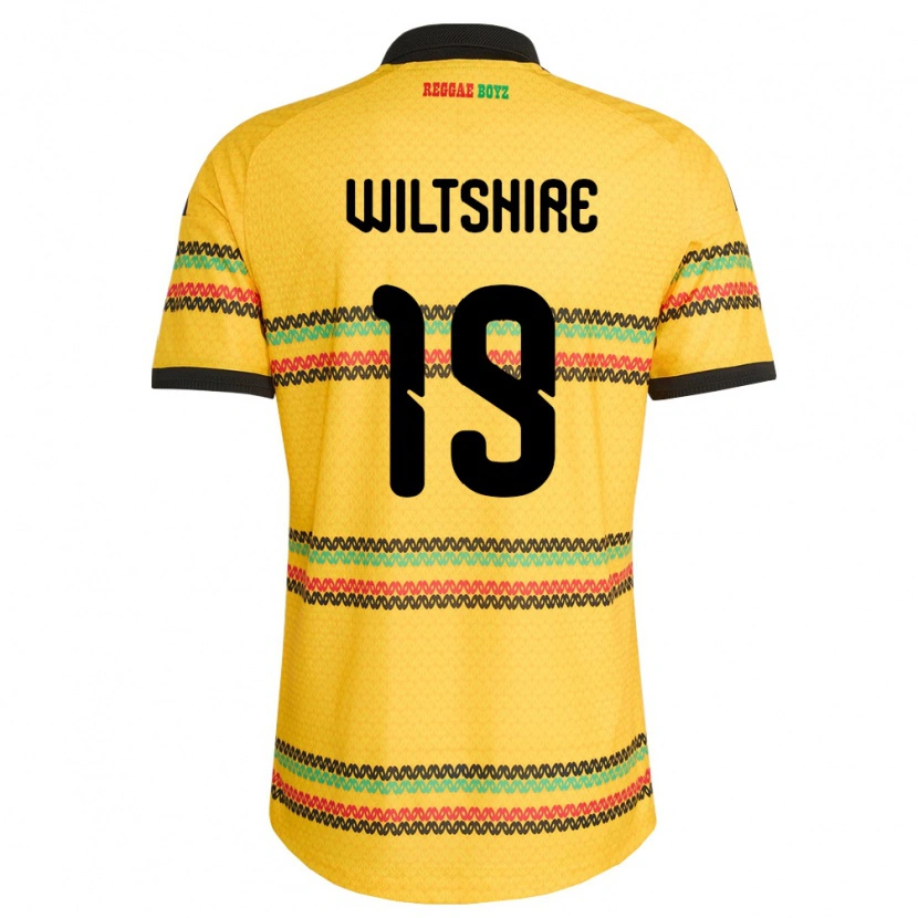 DanxenメンズジャマイカTiernny Wiltshire#19黄 黒 緑ホームシャツ26-28ジャージーユニフォーム