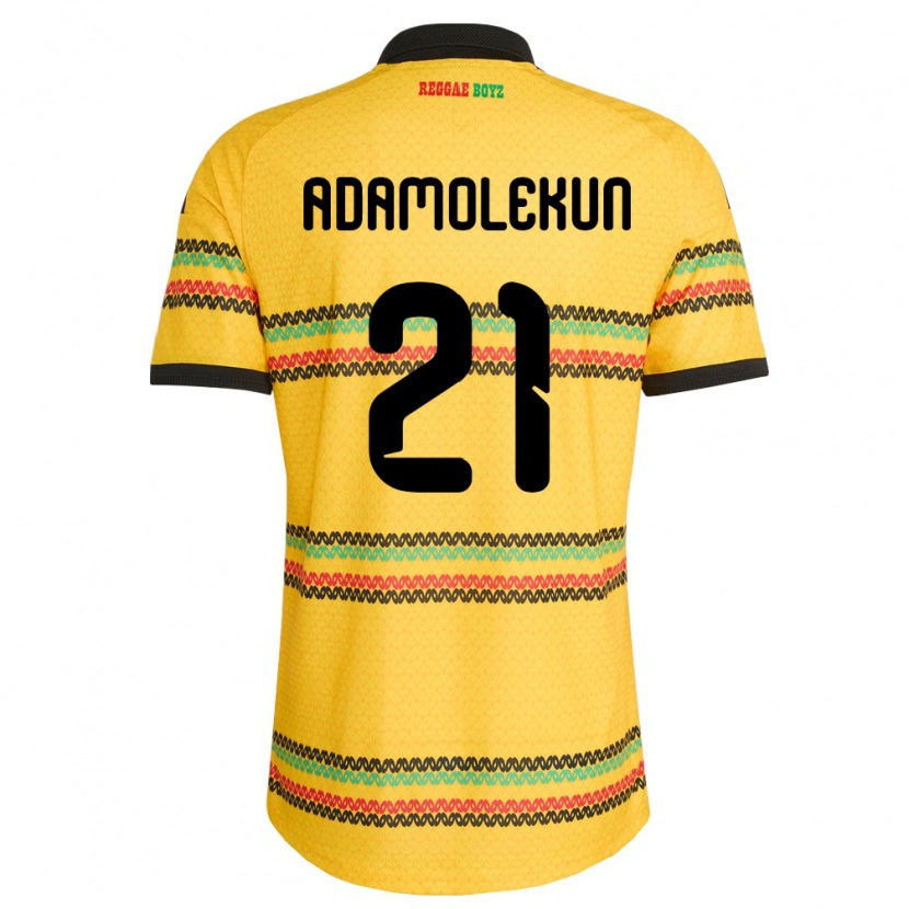 DanxenメンズジャマイカOlufolasade Adamolekun#21黄 黒 緑ホームシャツ26-28ジャージーユニフォーム