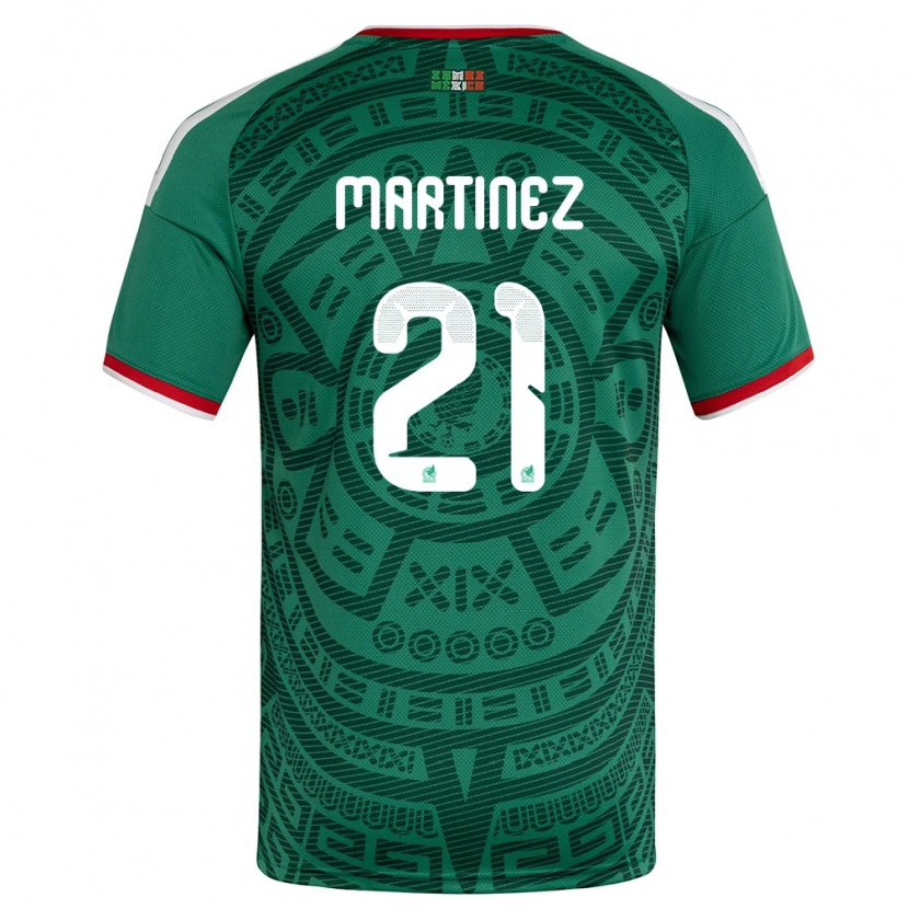 Danxenメンズメキシコセッド・マルティネス#21緑 白 赤ホームシャツ26-28ジャージーユニフォーム